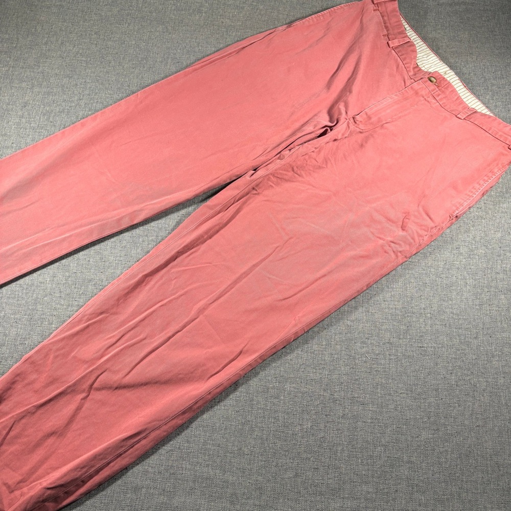 Bills Khakis M2 Chinos Mens 36x34 Salmon Pink Standard Fit Twill Made in USA